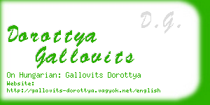 dorottya gallovits business card